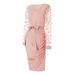2025 European And American Maternity Dress Flower Splicing Slim Fit Maternity Dress Summer Long Sleeve Round Neck Maternity Dress_viptrois.com