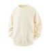 Men's Wheat Pattern Crewneck Sweatshirt - Oversized Casual Long Sleeve T-Shirt With Wrinkle-Free Fabric (Black/White/Beige, Sizes M-5XL)_viptrois.com