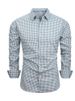 K New Elastic Casual Plaid Shirt Retro Shirt For Men_viptrois.com