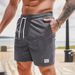 Men's Clothing Solid Color Lace Up Sports Corduroy Simple Five Point Shorts Shorts Casual Pants_viptrois.com