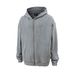Men's Clothing autumn and winter new represent washed distressed men and women high street embroidered letter zipper jacket hoodie_viptrois.com