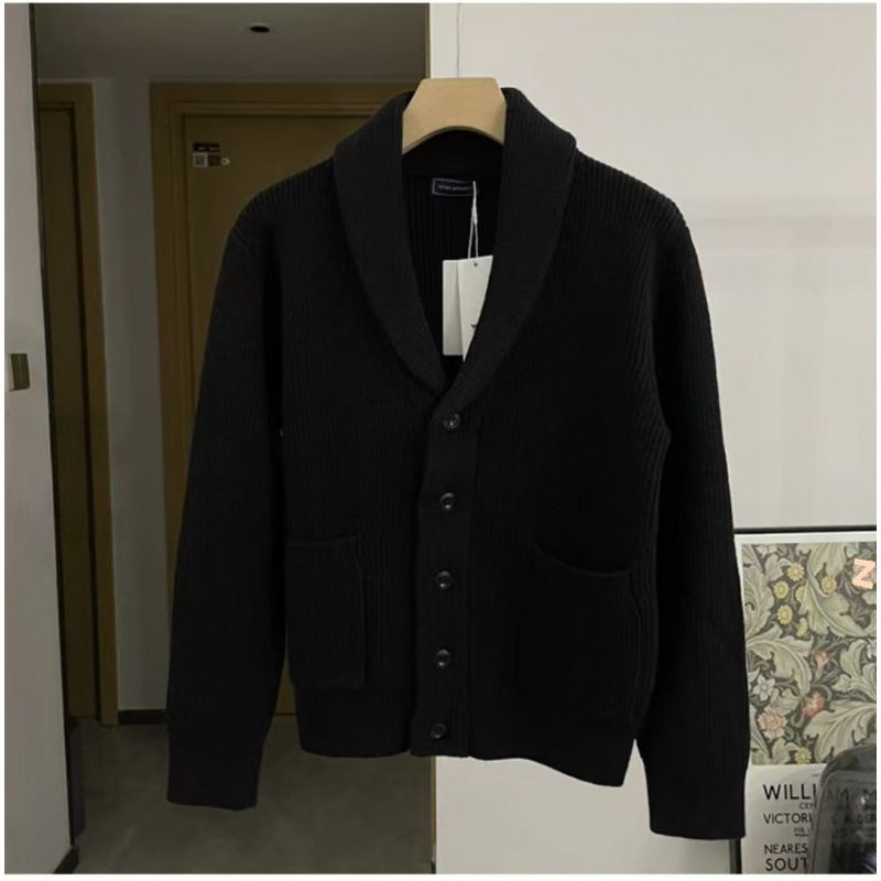 Knitted Cardigan Jacket, V-neck Sweater Jacket, Men's Casual Sweater_viptrois.com