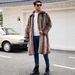 Long Faux Fur Coat For Men – Winter Oversized Collar Coat With Contrast Trim (S-XXXL, Brown, Plush Lining, Single-Breasted)_viptrois.com