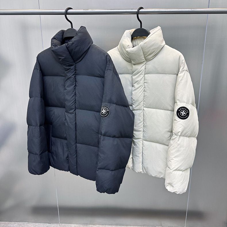 Men's Clothing Men's Winter New Plaid Jacket Thick Jacket White Duck Down Stand Collar Trend B1ace4387_viptrois.com