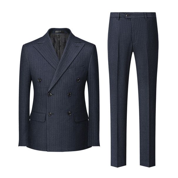 Men's Clothing Boutique Business Casual Wedding Studio Slim Suit Two Piece Set_viptrois.com