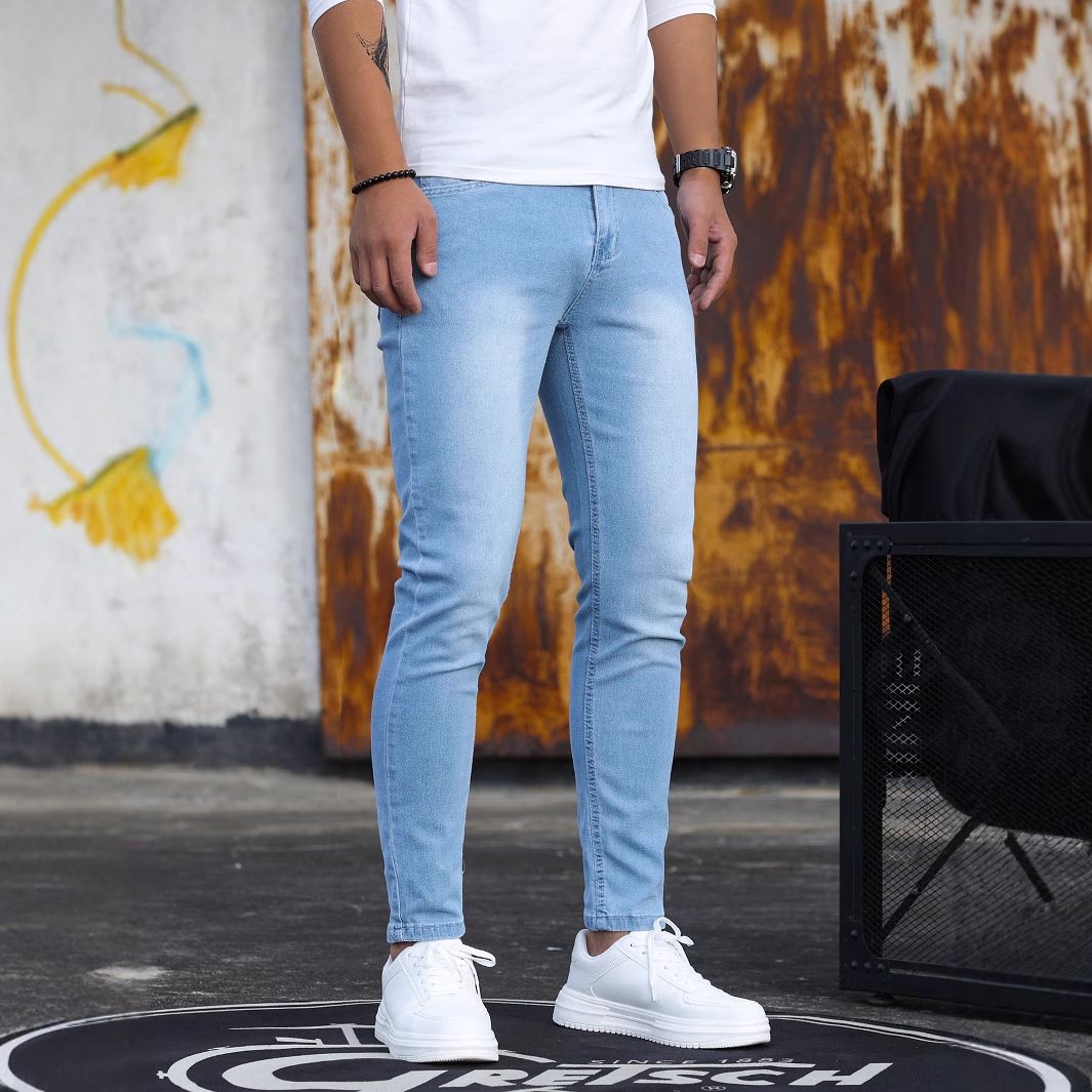 Factory Direct Cross-Border Exclusive For European And American Men's Stretch Skinny Jeans Hot_viptrois.com