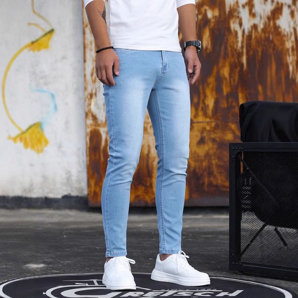 Factory Direct Cross-Border Exclusive For European And American Men's Stretch Skinny Jeans Hot_viptrois.com