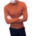 FW11110 2025 Winter Fleece Lined Half Turtleneck Sweater Base Shirt Men Slim Fit Non-Iron Pullover Long Sleeve Casual_viptrois.com