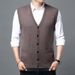 Men's Knit Cardigan Vest - Slim Fit V-Neck Sleeveless Sweater For Casual Wear, Fashion, Multiple Colors & Sizes_viptrois.com