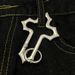 Heavy Industry Cross Keychain Hollow Jewelry Pendant Original Design Zinc Alloy High End_viptrois.com