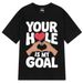 Funny And Simple T-shirt With Meme Prints, Loose-fitting Fashion Short-sleeve, Summer Cotton Unisex Hip-hop Top_viptrois.com