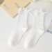 Women's & Men's Cotton Crew Socks With Bow Detail - Soft Breathable Casual Socks For Spring Summer Fall Winter - Solid Color Stackable Socks_viptrois.com