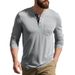 Premium Comfort Men's Long Sleeve Round Neck T-Shirt - Soft Breathable Fabric, Relaxed Fit, Classic Solid Colors_viptrois.com
