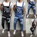Men's Clothing Bib Pants, Slim Fit, Slim Men's Pants, Cross-border Exclusive, European Popular Men's Bib Pants_viptrois.com