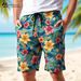 Men's Clothing New Beach Pants Men Quick Drying Loose Slightly Elastic Cartoon Large Size Surfing Pants Hawaiian Beach Swimming Trunks Shorts_viptrois.com