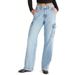 Men's Clothing Niche Flap Over Large Pocket Straight Leg Jeans For Women, Loose Casual Workwear Style, Straight Leg, Versatile Long Pants_viptrois.com