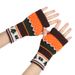 Unisex Christmas tree gloves Colorful warm half-finger cuffs Christmas knitted acrylic wool gloves_viptrois.com