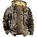 Winter Men's Cotton Coat: Warm, Lined With Fleece, Featuring A Hood And Pockets; Long Sleeves Perfect For Outdoor Use._viptrois.com