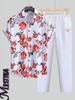 Men's Clothing Casual Fashion Short Sleeved Shirt Trousers Shirt 3D Digital Printing Suit_viptrois.com