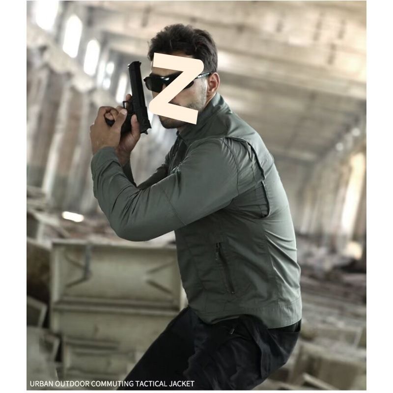 Men's Windproof And Waterproof Standing Collar Outdoor Jacket For Spring And Autumn_viptrois.com