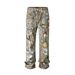 Men's Clothing high street washed loose wide leg silhouette digital printed pattern jeans_viptrois.com