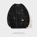 White Background Flat Spring And Autumn New Men's Hoodie Casual Versatile Youth Handsome Long Sleeved T-Shirt Round Neck Cfc_viptrois.com