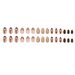 Christmas Fine Flash Brown French Cute Elk Foreign Trade European And American Style Detachable Nail 30 Pieces_viptrois.com