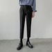 Men's Clothing Version Slim Small Straight Pants Men's Casual Pants Trend 9 Nine Points Suit Pants_viptrois.com