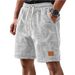 Men's Clothing New Independent Station Men's Daily Casual Waffle Loose Drawstring Shorts_viptrois.com