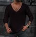 Men's Clothing New Long Sleeved V Neck Sweater_viptrois.com