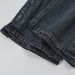 Men's Clothing Exclusive Washed Blue Vintage Jeans Men's Street Stitching Multi Pocket Hem Split Buckle Straight Trousers_viptrois.com