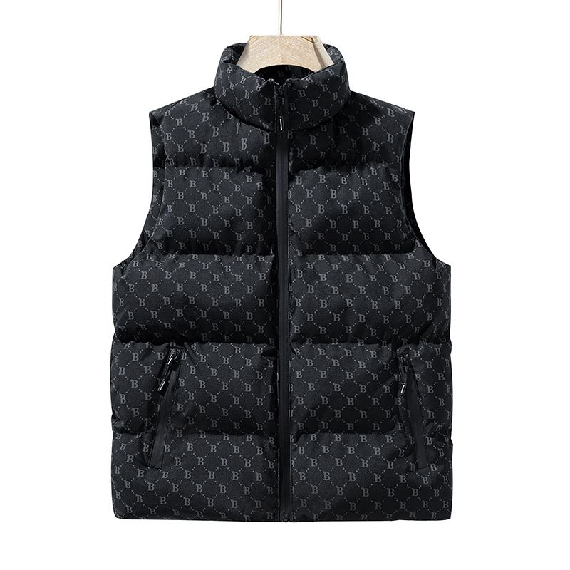 New Cotton Vest, Men's Sleeveless Vest, Thickened, Warm, Simple, Fashionable, Versatile, Casual Vest Jacket_viptrois.com