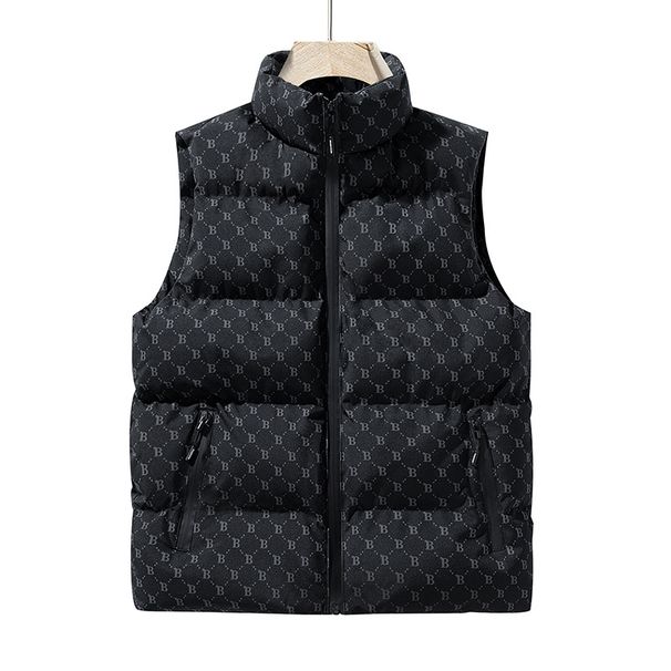 New Cotton Vest, Men's Sleeveless Vest, Thickened, Warm, Simple, Fashionable, Versatile, Casual Vest Jacket_viptrois.com