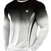 Independent Website Cross-border European American Geometric Pattern Long-sleeve Men's T-shirt, Round Neck Pullover,_viptrois.com