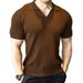 Men's Clothing Fashion Retro Loose Short Sleeved Polo Shirt Simple Fashion Casual Paul Shirt_viptrois.com