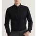 Men's Clothing Long Sleeved White Shirt For Men Solid Color Elastic Slim Fit Free Ironing And Anti Wrinkle Business Casual_viptrois.com