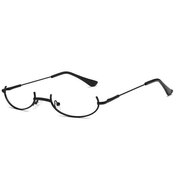 Mature Pure Desire Half Frame Second Element Face Photo Artifact Ins Mori Girl Decorative Glasses_viptrois.com