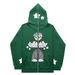 Hoodie Sweatshirt Gothic High Street Full Zipper Oversized Unisex Streetwear Y2 Jacket_viptrois.com