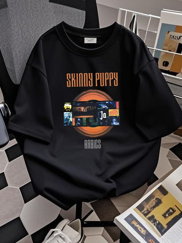 Skinny Puppy Rabbies Band T Shirt Full Size S-5XL Homme Unisex Designer Clothes Casual Top For Everyday Wear Breathable Stylish Summer Streetwear_viptrois.com