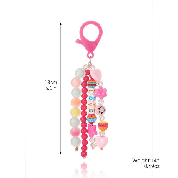 Hot Selling Keychain Pendant Smiley Face LOVE Letter Pendant To Send Girlfriends Couple Gifts Cute School Bag Accessories_viptrois.com
