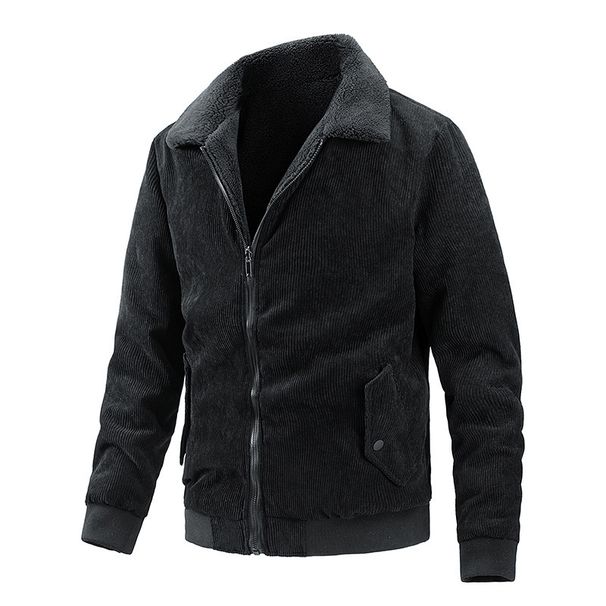 Nordmann Cross-Border Winter Reversible Fleece-Lined Baseball Jacket Casual Coat Foreign Trade Men's Fashion_viptrois.com