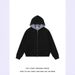 "Unisex Vintage Zip-Up Hoodie – Oversized Retro Streetwear With Ribbed Hem (Black/Grey)"_viptrois.com