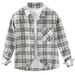 Checkered Fresh Long Sleeved Shirt For Men, Fashionable And Versatile, Artistic And Casual Loose Top_viptrois.com