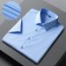 Men's Ice Silk Short Sleeve Shirt Thin Wrinkle Resistant Breathable Elastic High Quality Business White Shirt_viptrois.com
