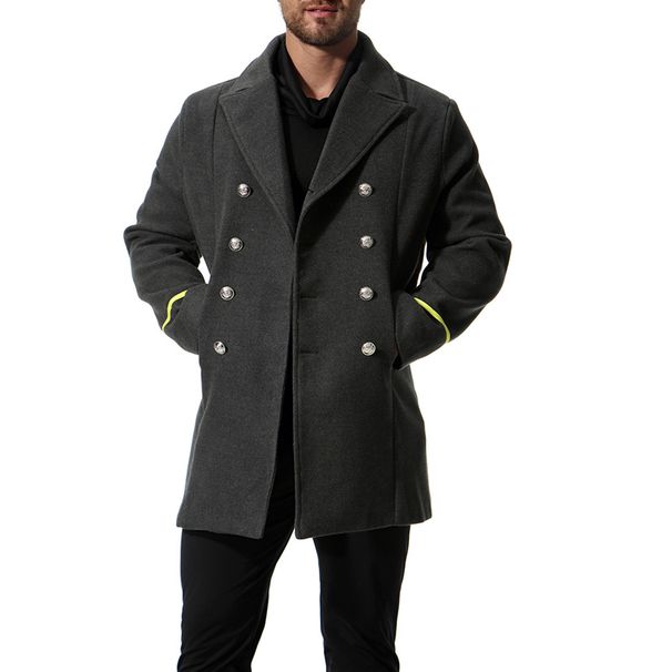 Loom Loom 2020 Autumn New European And American Trend Wool Woolen Jacket Mid-Length Men's Trench Coat XB040_viptrois.com