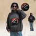 Men's Hooded Sweatshirt, Fleece Lined, Thickened, Trendy Shark Print, Loose Fit Pullover Hoodie_viptrois.com