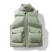 Men's Clothing Vest Trendy Waistcoat Warm Vest Men's Quilted Sleeveless Vest Winter Warm Padded Jacket Casual Solid Color Vest For Teens & Adults_viptrois.com