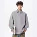 Retro Hong Kong Style American Fake Two-piece Sweater Polo Shirt Men's Spring And Autumn Loose Casual Plaid Lapel Long-sleeved Top_viptrois.com