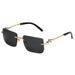 Frameless Fashion Metal Sunglasses - Trendy Leopard Print Design With UV400 Protection (Street Style Eyewear)_viptrois.com