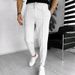 Men's Waffle Knit Jogger Pants - Breathable Cotton Blend Drawstring Casual Trousers For Gym & Streetwear (Black/White/Grey/Khaki/Navy, S-XXL)_viptrois.com